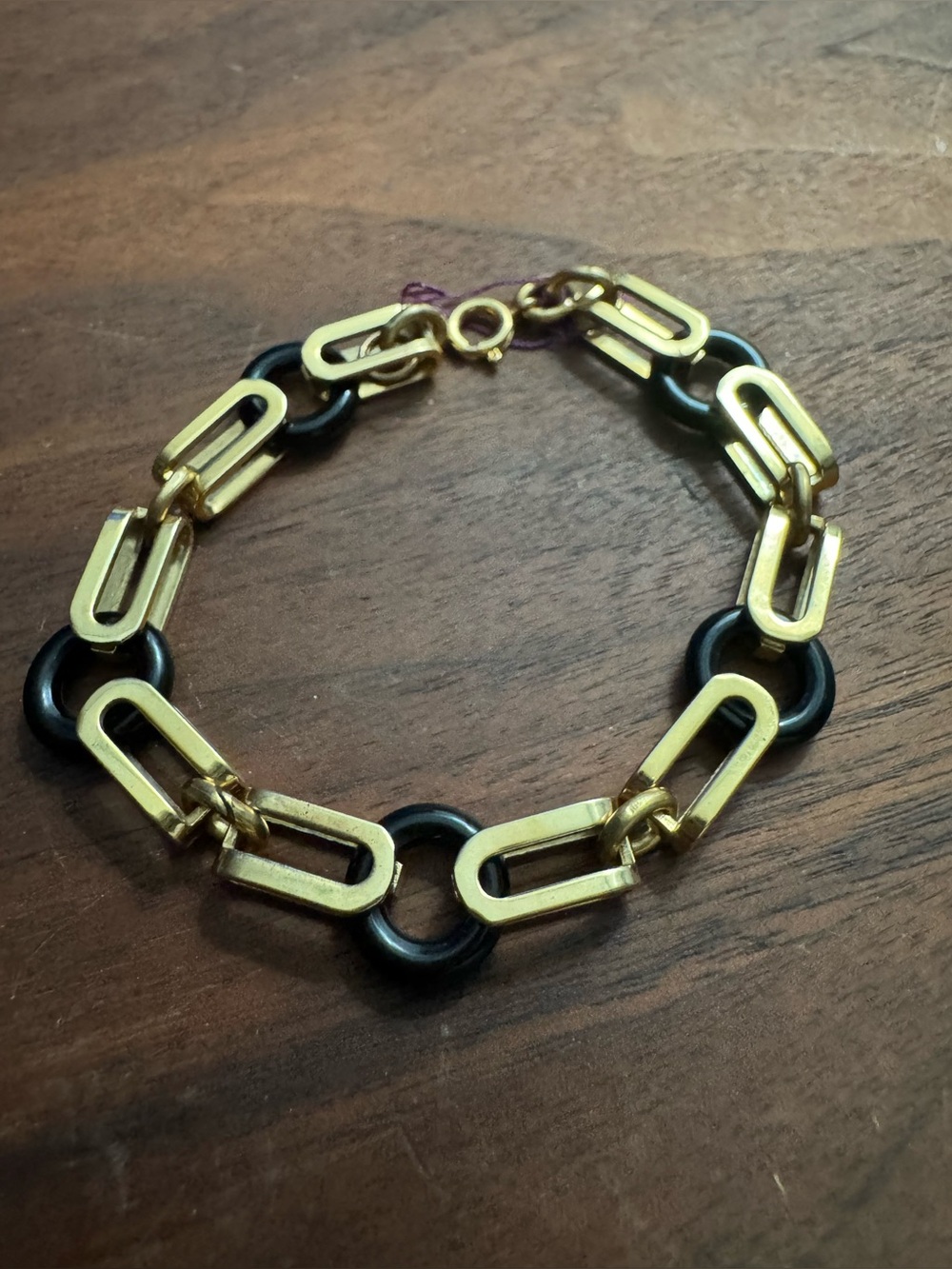Vintage Goldtoned Paperclip Style Link Bracelet